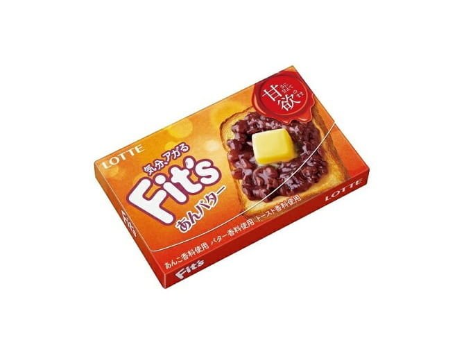 FIT's ANKO BUTTER - GUMA DO ŻUCIA O SMAKU TOSTA ZE SŁODKĄ FASOLĄ, LOTTE 24,6g