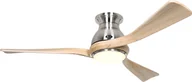 Wentylatory sufitowe - Energooszczędny wentylator sufitowy z oświetleniem LED i pilotem Eco Regento 140 cm chrom / naturalne drewno - miniaturka - grafika 1