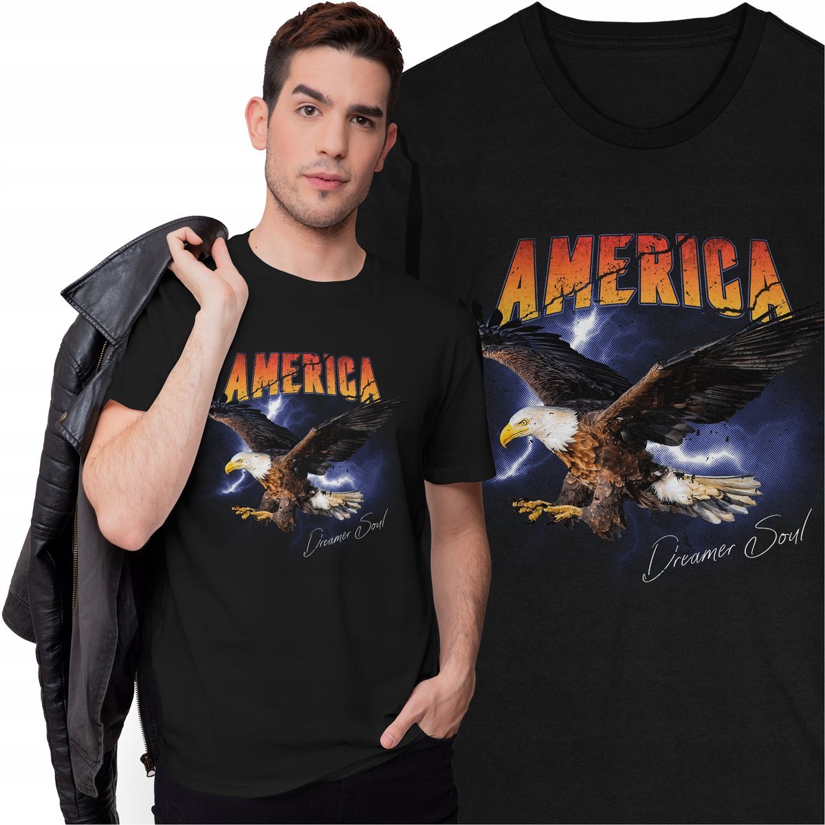 Koszulka America USA Stany Zjednoczone Orzeł Eagle Zwierzęta