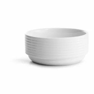 Miska, biała, ceramika, śred. 17 x 7 cm kod: SF-5018153 - Miski i półmiski - miniaturka - grafika 1