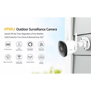 Imou Bullet 2C 4MP IP Wifi hd 4MP (QHD) outdoor surveillance camera,with built-in microphone, IP67 waterproof - Kamery IP - miniaturka - grafika 7