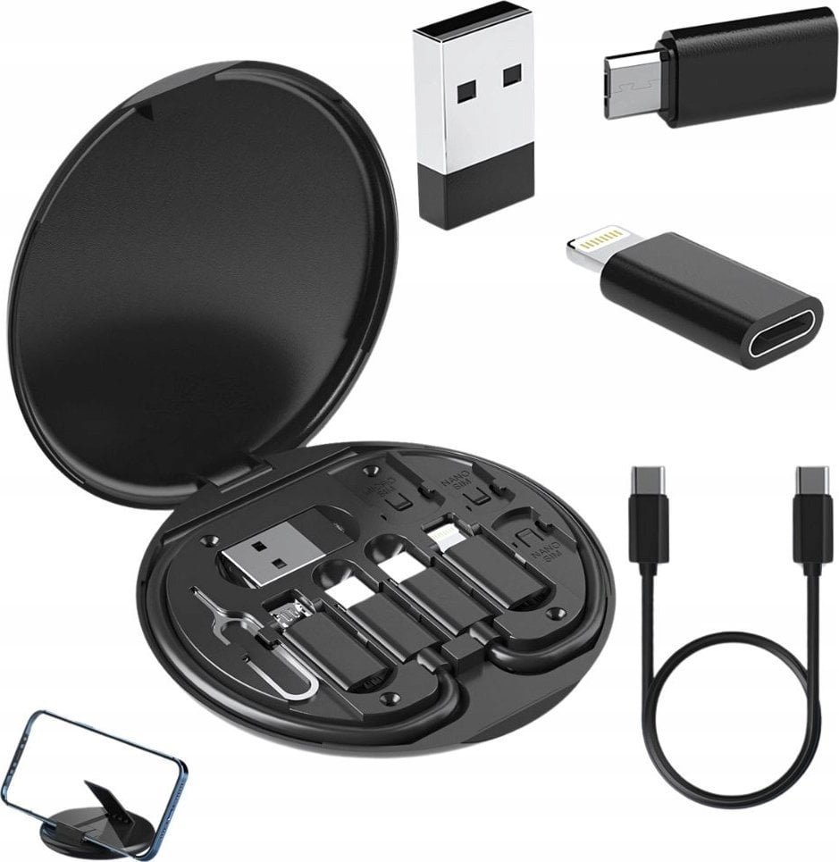 Adaptery Przejściówki USB-C do Lightning / Micro USB / USB-A Zestaw 5w1