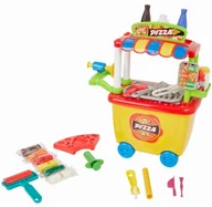 Masy plastyczne - PlayGo Pizzeria na kółkach ciastolina Wózek Pizza Przekąski Ciastolina - miniaturka - grafika 1