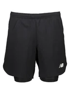 Spodenki męskie - New Balance Szorty funkcyjne 2w1 "Q Speed" w kolorze czarnym - miniaturka - grafika 1