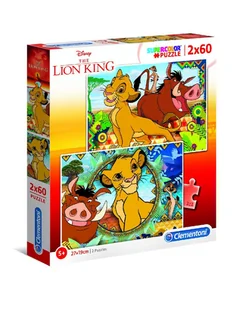 King Puzzle SuperColor 2x60 Lion - Puzzle - miniaturka - grafika 1