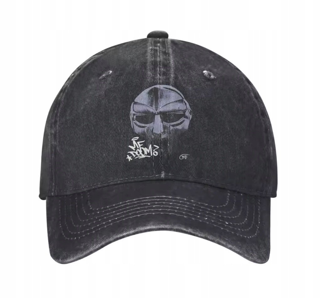 Czapka z Daszkiem MF DOOM Maska Czarna Rap Rapowy Prezent Vintage Y2K