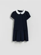 Sukienki i spódniczki dla dziewczynek - Reserved - Sukienka z kokardkami - granatowy - miniaturka - grafika 1