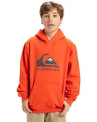 Bluzy dla chłopców - Quiksilver Chłopięca bluza z kapturem z dużym logo, młodzieżowy sweter (1 szt.) - miniaturka - grafika 1
