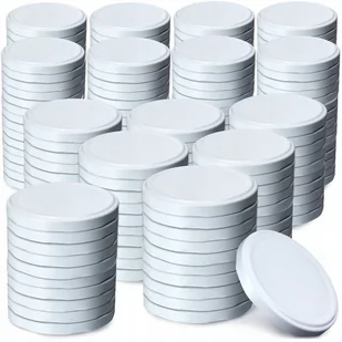 Metalowe wieczka do słoików Virbo 200 szt. 82mm białe - Pojemniki kuchenne - miniaturka - grafika 1