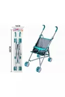Wózki dla lalek - Wózek spacerówka parasolka szaro-miętowy - miniaturka - grafika 1