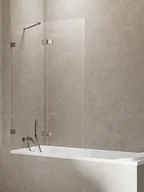 Parawany nawannowe - Parawan nawannowy New Trendy Avexa 130x150 cm 2-częściowy uchylny lewy grafitowy EXK-3527 - miniaturka - grafika 1