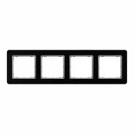 Wyłączniki światła i elektryczne - Ramka poczwórna czarny szkło SEDNA DESIGN SCHNEIDER ELECTRIC - miniaturka - grafika 1
