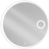 Lustra - Mexen Ella lustro łazienkowe podświetlane z lusterkiem kosmetycznym, okrągłe 100 cm, LED 6000K, antypara - miniaturka - grafika 1