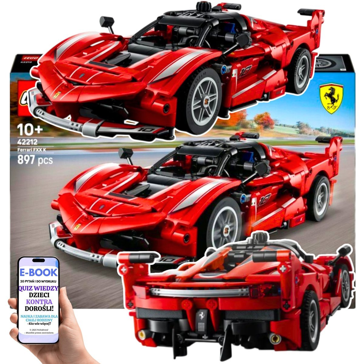 KLOCKI LEGO TECHNIC Ferrari FXX K Model DLA FANÓW AUT • Lego Auto Sportowe Samochód Dla Chłopca Wnuczka Syna + EBOOK-2