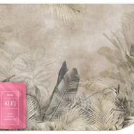 Fototapety - FOTOTAPETA DO SALONU SYPIALNI LIŚCIE BANANOWE MUR BETON ABSTRAKCJA 500x350 - miniaturka - grafika 1