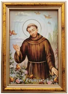 Ikony i obrazy sakralne - Obrazek Św. Franciszek (12 x 17cm) - miniaturka - grafika 1