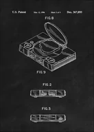 Plakaty - Patent, Konsola PlayStation 1996 Czarny - plakat Wymiar do wyboru: 21x29,7 cm - miniaturka - grafika 1