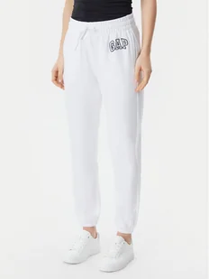 Gap Spodnie dresowe 889527-02 Biały Relaxed Fit - Spodnie sportowe damskie - miniaturka - grafika 1