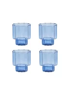 Szklanki - Komplet niebieskich szklanek &klevering - zestaw 4 sztuk - miniaturka - grafika 1