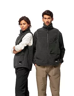 Jack Wolfskin Męska kamizelka MAARWEG Vest polarowa, granitowa czerń, S, granit czarny, S - Garnitury - miniaturka - grafika 1