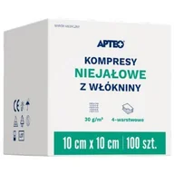 Apteczki i materiały opatrunkowe - Apteo Apteo Care niejałowe kompresy z włókniny 10cm x 10cm 100 sztuk 9057752 - miniaturka - grafika 1