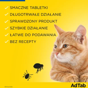 ELANCO 2xAdTab 48mg tabletki na pchły i kleszcze dla kotów >2-8 kg - Suplementy i witaminy dla psów - miniaturka - grafika 5