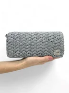 Torebki damskie - Szara torebka ze srebrną metaliczną nitką - miniaturka - grafika 1