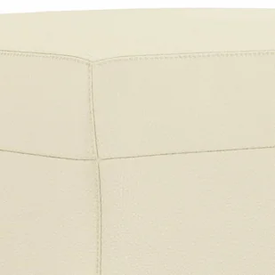 4-osobowa sofa z poduszkami, kremowa, sztuczna skóra Lumarko! - Sofy i kanapy - miniaturka - grafika 9