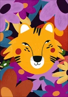 Plakaty - tygrys w kwiatach - plakat Wymiar do wyboru: 40x60 cm - miniaturka - grafika 1