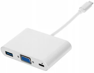 Adapter Usb C Vga+usb 3.0+PD 4K Hub 3w1 MacBook - Adaptery i przejściówki - miniaturka - grafika 2