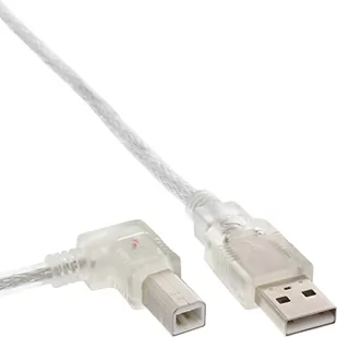 InLine Kabel USB USB-B 3m kątowy Przeźroczysty 34521L - Kable USB - miniaturka - grafika 1