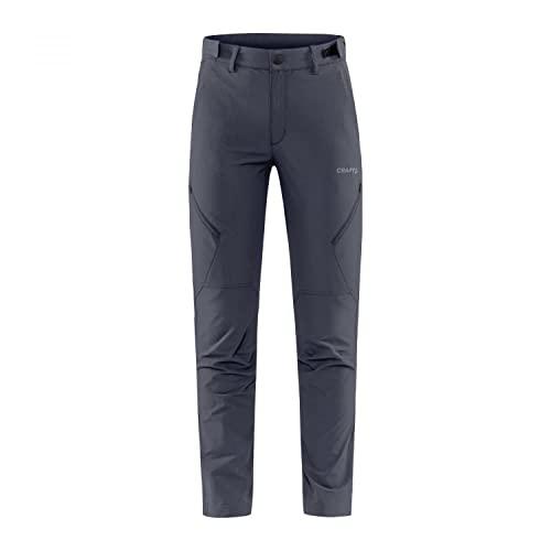 Craft ADV Explore Tech Pants damskie spodnie outdoorowe M | asfalt | 4-kierunkowy stretch | uformowane kolana | regulowany ściągacz | tylna kieszeń z zamkiem błyskawicznym | spodnie trekkingowe