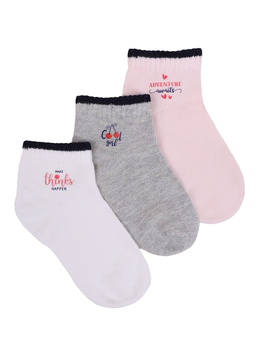 Skarpetki dziewczęce skarpety dziecięce bawełniane długie 3PAK 31-34 MYWAY