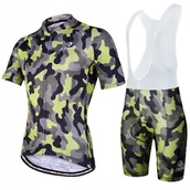 Spodenki rowerowe - Spodenki Rowerowe Koszulka Komplet Męski Z WKŁADKĄ ŻELOWĄ X-Tiger SZELKI XL - miniaturka - grafika 1