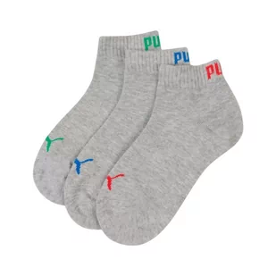 Skarpety dziecięce Puma QUARTER 3-PACK szare 90737534-27-30 - Skarpetki damskie - miniaturka - grafika 1