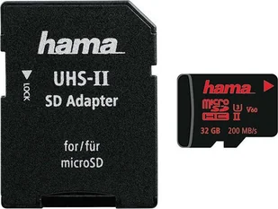 Karta Hama 124187 MicroSDHC 32 GB UHS-II/U3 V60 - Karty pamięci - miniaturka - grafika 1