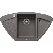 Zlewozmywaki - Zlewozmywak granitowy BLANCO Zia 9 E Silgranit Wulkaniczny szary 527394 - miniaturka - grafika 1