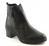 Botki damskie - Czarne botki COMFORTABEL 960352-01 klocek skóra r.38 - miniaturka - grafika 1