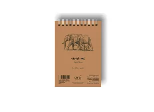 SM.LT 5EB 80ts/NTB z papieru typu kraft, 80 arkuszy, A5, 135 GSM, brązowy 5EB-80TS/NTB - Notesy i bloczki - miniaturka - grafika 1