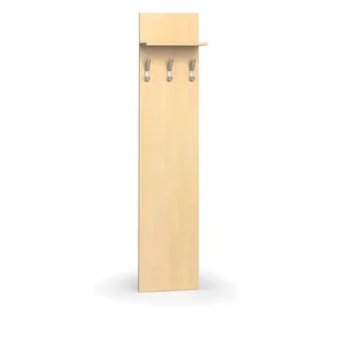 Garderoba z wieszakami PRIMO WOOD, 3 haczyki, półka, brzoza - Meble do przedpokoju - miniaturka - grafika 1