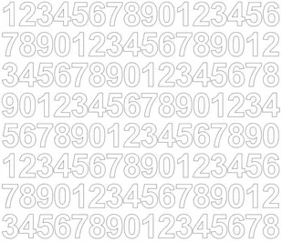 Cyfry samoprzylepne 2 cm biały matowy - Pasmanteria - miniaturka - grafika 1