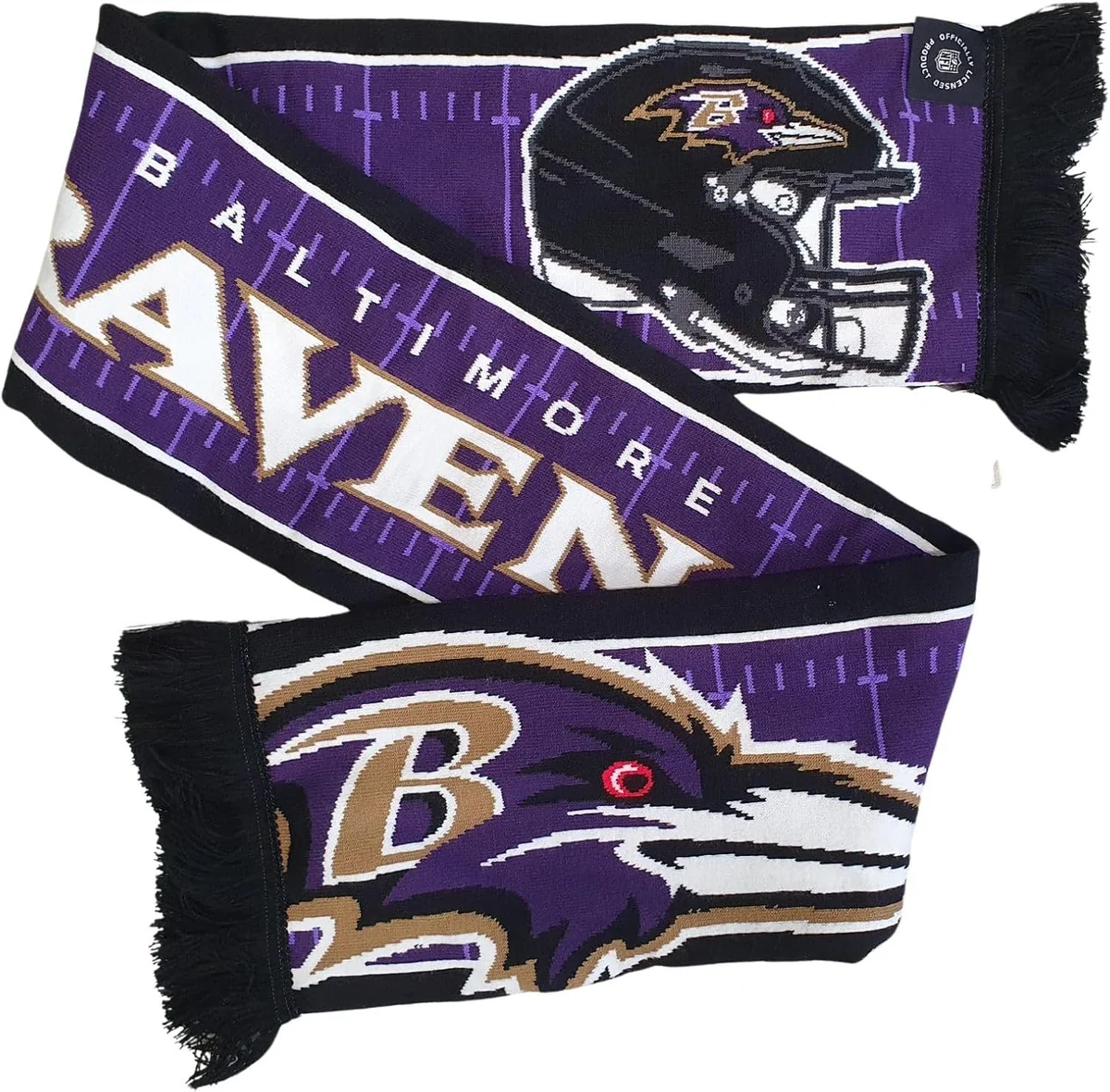 Szalik NFL Baltimore Ravens z frędzlami rozmiar uniwersalny