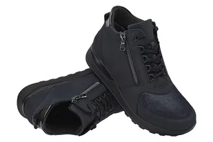 Trzewiki Botki WALDLÄUFER 364H80 301 194-Notte H Hiroko-Soft Granatowe - Botki damskie - miniaturka - grafika 4