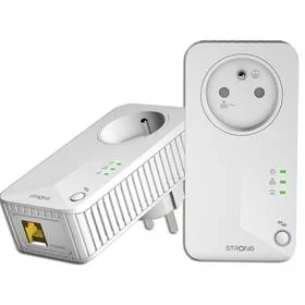 Transmiter sieciowy Strong Powerline 600 DUO FR, 2ks (POWERL600DUOFR) Biały - Wzmacniacze sygnału wifi - miniaturka - grafika 1