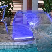 Fontanny ogrodowe - Lumarko Fontanna basenowa z LED RGB i przyłączami, akryl, 50 cm - miniaturka - grafika 1