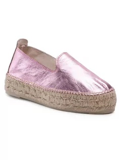 Espadryle damskie - Manebi Espadryle Slippers D R 1.3 D0 Różowy - grafika 1