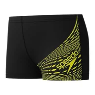 Kąpielówki dla chłopców - Speedo Chłopięca Medley Logo Aquashort, Hyper Yellow, 7-8 - miniaturka - grafika 1