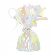 Balony i akcesoria - Obciążnik Ciężarek Do Balonów Na Hel Biały Holo - miniaturka - grafika 1