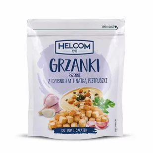 Helcom Grzanki pszenne z czosnkiem i natką pietruszki 100 g - Pieczywo chrupkie - miniaturka - grafika 1