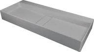 Umywalki - Umywalka nablatowa Deante Blur 40x80 cm prostokątna szary metalik CQB_SU8S - miniaturka - grafika 1